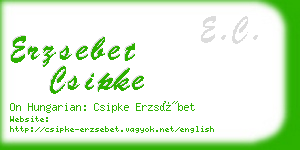 erzsebet csipke business card